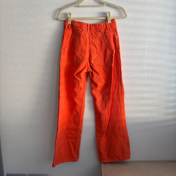 Eckhaus Latta Orange Wide Leg Jeans - Picture 1 of 7